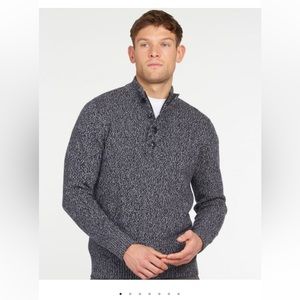 Barbour Sid Half Zip Tartan Wool Blend Sweater Size Medium